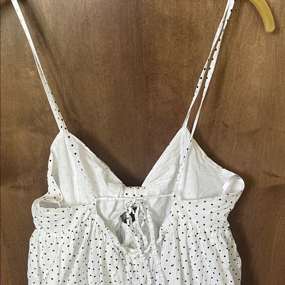 ⚪⚫ Black Halo “Lakia” White & Black Polka Dot Bow Dress – Size Medium ⚫⚪ ✨ - Picture 8 of 9